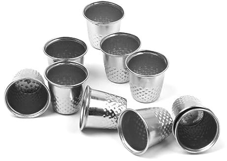 SHINEOFI 10stücke Silberner Metall Nähfingerhut Für DIY Basteln Vintage Nähfingerhut Nähen Und Reparieren Von Segeltuch Leder Und Ähnlichen Materialien