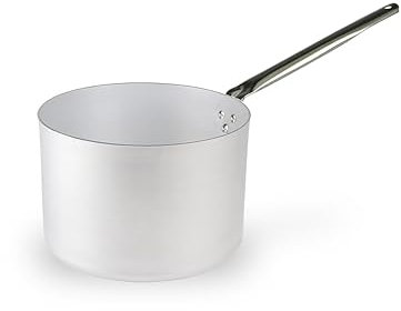 Barazzoni Spa, Casseruola alta 1 manico ø20cm, Alluminio professionale puro al 99,5%, Adatta anche per piani ad Induzione, Made in Italy