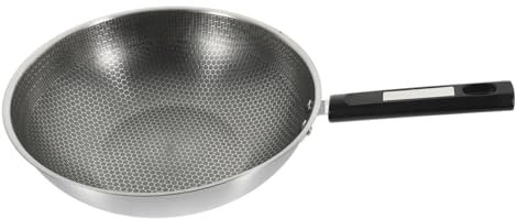 OKUMEYR Edelstahl Bratpfanne Mit Wabenstruktur Antihaft Beschichtung Induktions Geeignet Flacher Boden Für Gleichmäßige Wärmeverteilung Kompakte Für Spiegeleier Und Vielseitiges Kochen