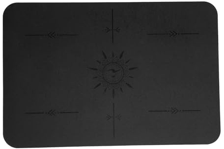 Tissting Nähmaschinen Unterlage, 40 x 60 x 0,5 cm PU Gummi rutschfeste Nähmatte Dämpfungsmatte für Nähmaschine Geräuschbewegung (Schwarz)