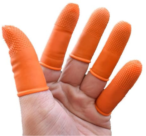 100 Pcs Non-Slip Latex Finger Cots, Large Finger Cots Disposable Antistatic Finger Cots, for Arts and Crafts Electronic Repair,Industrial Applications