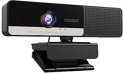 WEIJICUI Fotocamera Web USB Webcam 1080P Full HD Web Camera con microfono altoparlante Web Cam USB for PC Mini videocamera portatile for trasmissione in diretta Per conferenze, registrazione