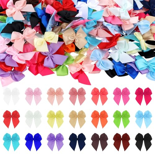 Molain 150 Stück Mini-Satinband-Schleifen für Hochzeit, Dekoration, Geschenkverpackung, Heimwerker, Basteln, Nähen und Scrapbooking