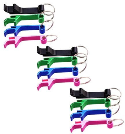 COLLBATH 14pcs Multi-Functional Keychains Bottle Opener Aluminium Alloy Portable Opener Alloy Key Chain