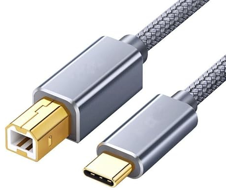 Luftschloss USB Type-C to USB B 2.0 High Speed Printer Cable Printer for Epson HP Brother (1.5m)