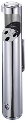 Wand-Aschenbecher. Kommerzieller Aschenbecher zur Wandmontage for den Außenbereich, Zylinderaschenbecher aus Edelstahl for den Außenbereich, öffentlicher Zigarettenaschebehälter for den Außenbereich,