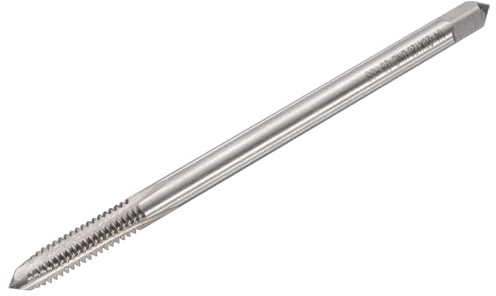 sourcing map Tarauds de fraisage de filetage, 1/4-20 UNC en acier rapide 6542 (HSS6542) 3 cannelures droites filetage machine filetage taraud, longueur 12,7 cm (extra long)