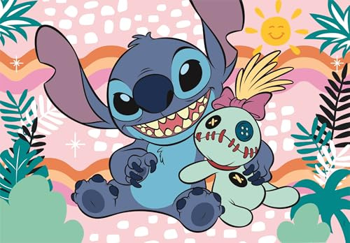 Clementoni Puzzle Stitch 60 Stücke für Kindern 4-6 Jahre, Cartoon, Geschenk für Kinder, Puzzle für Kinder, Made in Italy, 26331
