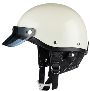 Smileshiney Casco a mezza faccia, casco a metà shell | Caschi da moto per uomini - Comodo fresco berretto a faccia aperta traspirante per bici elettrica in bici da tour motocross touring touring