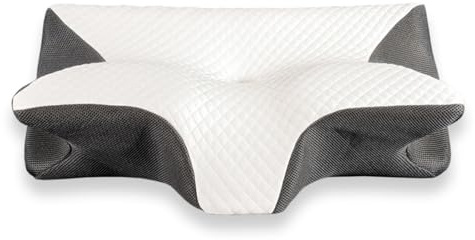 MEIION Damen und Herren Orthopädisches Nacken-Therapiekissen aus Memory-Schaum – Linderung von Nacken- & Schulterschmerzen – Für Rücken-, Seiten- & Bauchschläfer geeignet