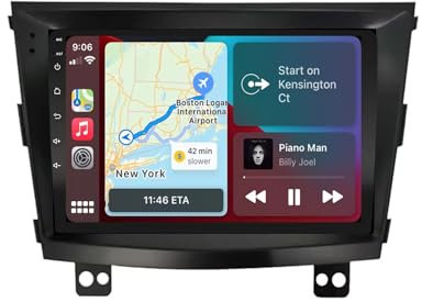 2 DIN 9 Pollici Car Stereo Radio per SsangYong Tivolan Tivoli 2014-2017 Android 13 Auto Lettore multimediale con DSP Controllo del Volante FM RDS WiFi Mirror Link GPS Navi(D 8+256G)