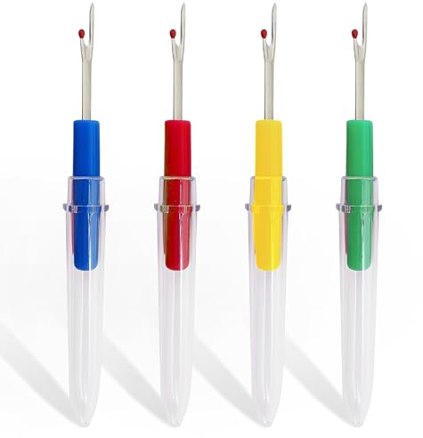 Seam Ripper With Cap And Safety Cover, Stitch Unpicker, 1 Pc | Sharp Thread Cutter For Hand Sewing, Embroidery, Cross Stitch, Tailoring And DIY Unpicking