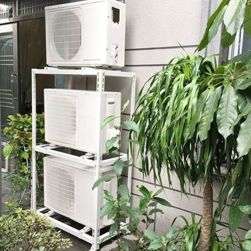 Soporte de aire acondicionado, soporte de tierra para mini split, instalación estable para evitar la humedad del suelo