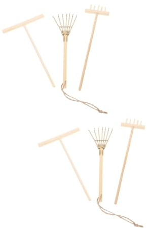 HANABASS 2 Series Rastrillo para Jardín Zen Herramientas De Arena para Decoración Y Paisajismo Incluye Rastrillo De Dientes Arena 3 Piezas*2