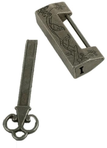 2pc Vintage Antique Lock and Key Set, Brass Carved Word Padlock, Zinc Alloy Material, Small Size Locks Suitable for Jewelry Boxes, Handbags, Small Luggage, Tiny Craft Uses