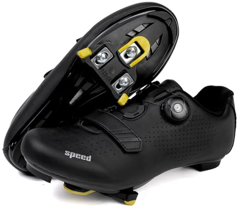 Msport Herren & Damen Fahrradschuhe – Atmungsaktive Radsportschuhe, Kompatibel mit Peloton, SPD, SPD-SL & Look Delta Pedalsystemen - N04 43 EU
