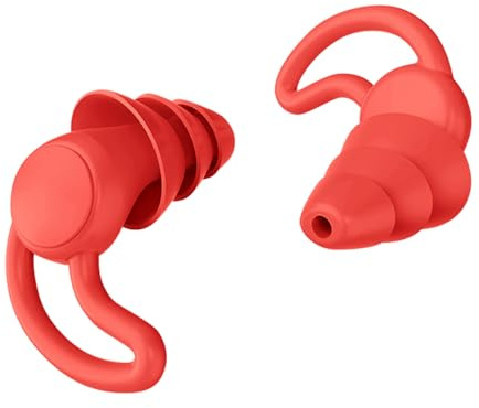 Gizmolet Ohrstöpsel Schwimmen für Erwachsene, Wasserdichte und Wiederverwendbare Ohrenstöpsel Schwimmen, Ideal zum Tauchen Duschen Wassersport, 1 Paar mit Aufbewahrungsbox, Rot