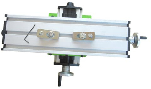 KOMBIUDA Adjustable Milling Machine Work Table Vise with X-y Cross Slide Aluminum Alloy Clamp Compatible with Bench Drill Press for Precision Woodworking