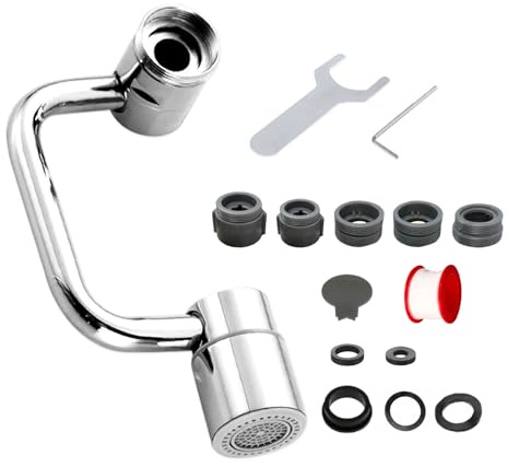 Prolunga Rubinetto Cucina,Rotazione Multifunzionale di 1080° Aeratore Rubinetto Cucina Accessori Cucina Rubinetto Lavello cucina rubinetto Bagno Lavabo,Filtri Rubinetti Lavandino