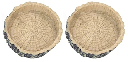 Reptilien-Wassernapf, Reptilien-Futternapf, Reptiliennapf, langlebiges, unzerbrechliches Harz-Fütterungswerkzeug für Schildkröten, Eidechsen, Spinnen, Chamäleons, Haustiere,