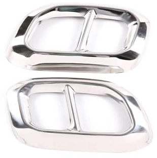 Escape de Coche 2 Piezas Silenciador Escape Acero Inoxidable Coche Cubierta Salida Tubo Para Mercedes Para Benz GLC GLE GLS W167 X253 X167 2020-2022 Tubo de Escape Coche | Estilo a