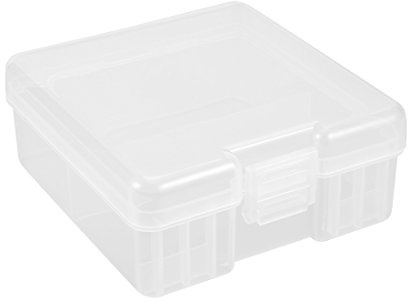 sourcing map Caja de Almacenamiento de Batería Recipiente Protector Transparente para Pilas AAA/AA 100 x AAA