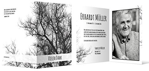 Kartenmachen.de Trauer Dankeskarten Danksagung Danksagungskarten Trauerkarten individuell - Baum der Erinnerung