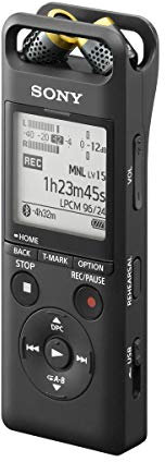 Sony PCM-A10 Hochauflösender Audio-Recorder mit 16 GB Speicher, integriertem Stereo-Mikrofon und FLAC-Audiowiedergabe-Unterstützung (schwarz)