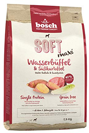 bosch HPC SOFT Maxi Búfalo de agua y batata | Alimento semi-montado para perros adultos de razas grandes | Sin cereales | 1 x 2,5 kg
