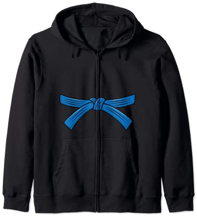 Judo belt blue belt Judo, 2th Kyu Obi, Jiu-Jitsu, Aikido Zip Hoodie