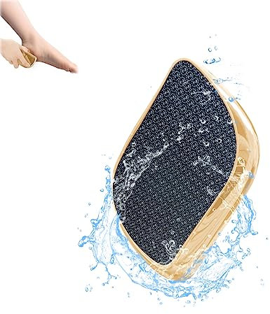 Nano Glas Hornhautentferner,hornhautentferner, hornhaut entfernen fuß,Hornhautentferner für die Fußpflege zum Peeling abgestorbener Haut(Gold）