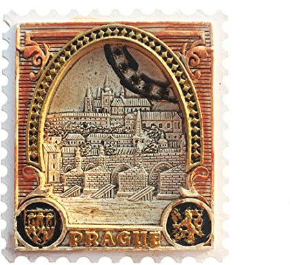 Kühlschrankmagnet in Prag, Tschechische Republik, Reise-Souvenir, 3D-Kühlschrankdekoration, Magnetaufkleber, handbemalt, Bastel-Kollektion