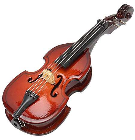 Broche de instrumentos musicales en miniatura con contrabajo ,portátil ,realista para músicos para fiestas
