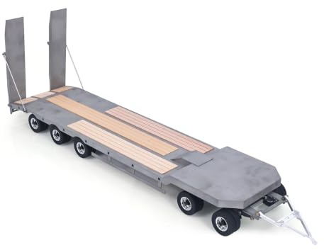 LESU 1/14 Metall-Holzanhänger für RC Sattel-LKW | Hochwertiger Metall-Semi-Holzanhänger passend für ferngesteuerte RC Baufahrzeug- und LKW-Modelle