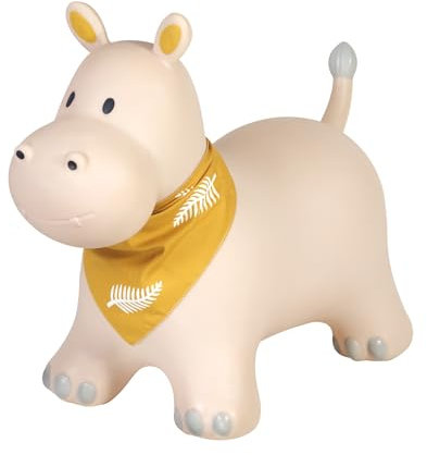 Kindsgut Hüpf-Tier für Kinder, dezente und Moderne Farben, liebevolle Details und hochwertige Qualität, inklusive Luftpumpe, Hippo