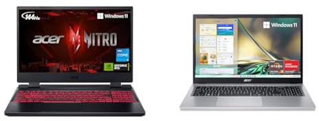Acer Nitro 5 i5 Gaming Laptop Bundle with Aspire 3 Ryzen 3 Slim Laptop