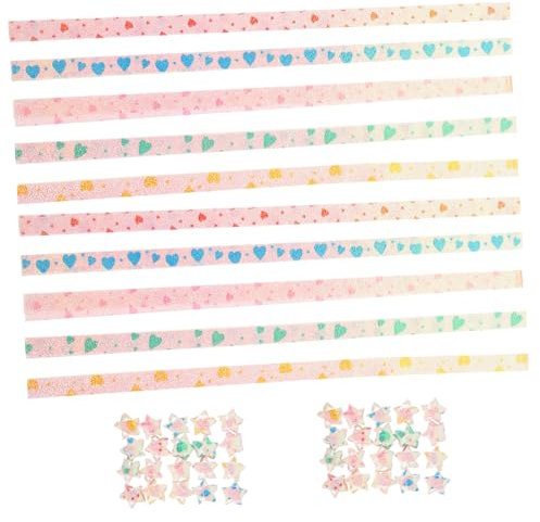 SEWACC 400stücke Origami Papierstreifen Bunten Farben Doppelseitiges Bastelpapier Für Handwerksprojekte Dekoration Faltsterne Und Für