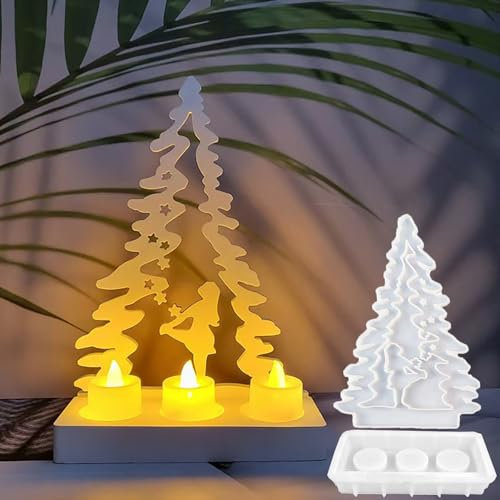 Silikonform Weihnachten, Silikonformen Gießformen, Gießformen Silikon Weihnachten, Silikonform Kerzenhalter Für DIY Kerze, Handwerk, Heimdekoration
