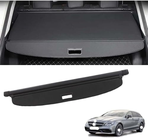 ELNas Auto Einziehbarer Frachtabdeckungen für Benz CLS Shooting Brake (X218 Facelift 2014) 2014, Hinterer Kofferraum Aufbewahrung Paketregal, Auto Anti-Peeping Laderaumabdeckung