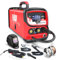 VECTOR WELDING MIG Schweißgerät 200 A Set, Fülldraht Schweissgerät, Elektrodenschweißgerät mit Digitales Display Leistungsstark für vielseitiges MIG, MAG und MMA Schweißen (M2001D1)