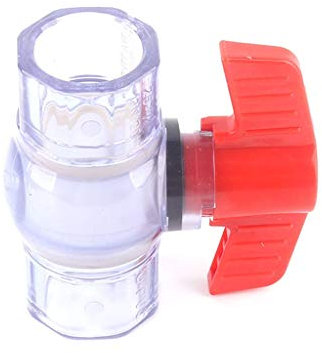 Vanne à Billes Transparente en PVC, diamètre intérieur DIA 20/25 / 32 mm Vanne de tuyaux en Plastique Bleu, pour raccords de Tube d'aquarium/dia intérieur 32 mm