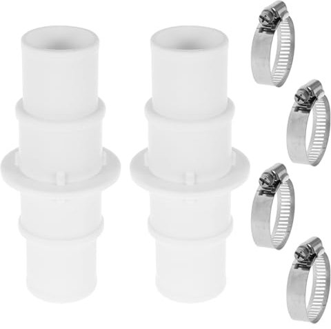 2 Pack Pool Hose Adapter Connector Coupling, Universal 1-1/4 or 1-1/2 Plastic Adapter for Swimming Vacuums Cleaners and Filter Pump Hoses - Compatible with Most Pool Equipment