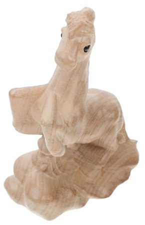 Artibetter Handgefertigte Holzpferd Figur Aus Pfirsichholz Vintage Geschnitzt Präzise Tierornament Für Büro Desktop Deko Pferdeskulptur Für Glück Feng Shui Zuhause Büro