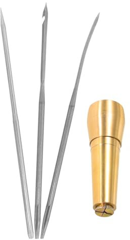 jojofuny 1 Juego Herramientas de Reparación de Zapatos Awl de Cuero Kit de Aguja de Coser Mano Herramienta Reparar Cuero y Zapatos Ergonómico Usar