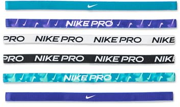 Nike Herren Flex Classic Headbands Printed 6er Pack Stirnbänder Running Fitness Training Sport Haarband Set elastisch
