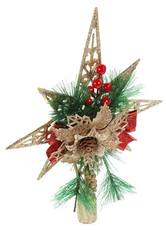 EPIGEIST Decorazione Forma Di Stella Di Natale Stella a Cinque Punte Accessorio Per Decorazione Albero Di Natale Per Casa