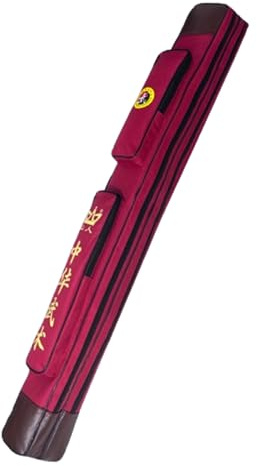 Fäktningsväska, Tai Chi-svärdsbärväska Flerfärgad Enkel- och Dubbelskiktad 110 cm Axelväska(Red,Double layer double zipper)