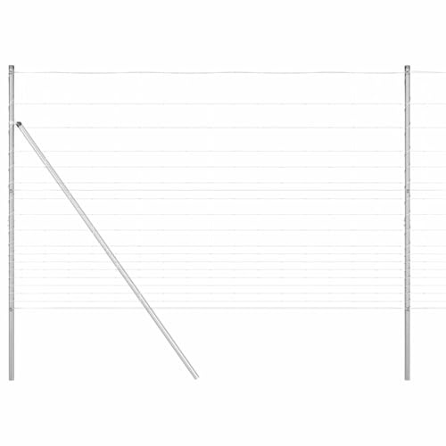 Xhnifbn Recinzione da giardino in acciaio galvanizzato, 25 x 1,5 m, 2500 x 150 cm, design moderno, robusta e durevole, per giardino, terrazza e balcone
