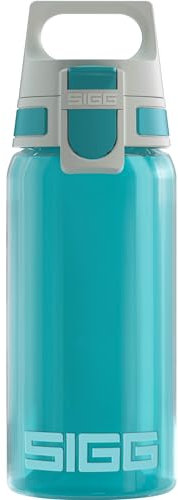 SIGG VIVA ONE Aqua Kinder Trinkflasche (0.5 L), schadstofffreie Kinderflasche mit auslaufsicherem Deckel, einhändig bedienbare Sporttrinkflasche