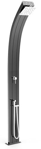 Arkema Design Doccia Solare A140-TL/7300 da Giardino Miscelatore e Doccetta Spring Top Line Perla Nera